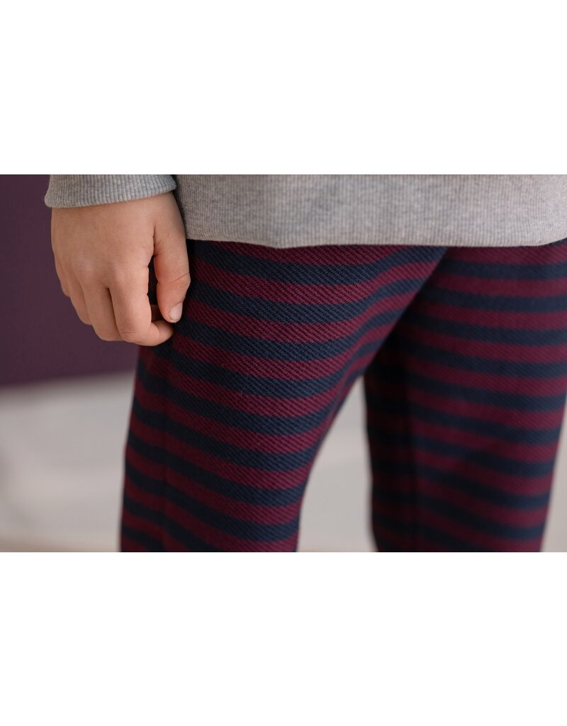 Nixnut Stripe Pants Bordeaux Stripe