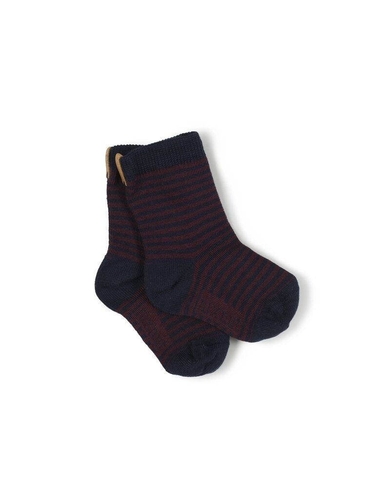 Nixnut Stripe Socks Bordeaux Stripe