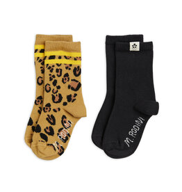 Mini Rodini Basic Leopard 2-Pack Socks