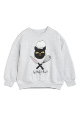 Mini Rodini Chef Cat Sweatshirt Grey