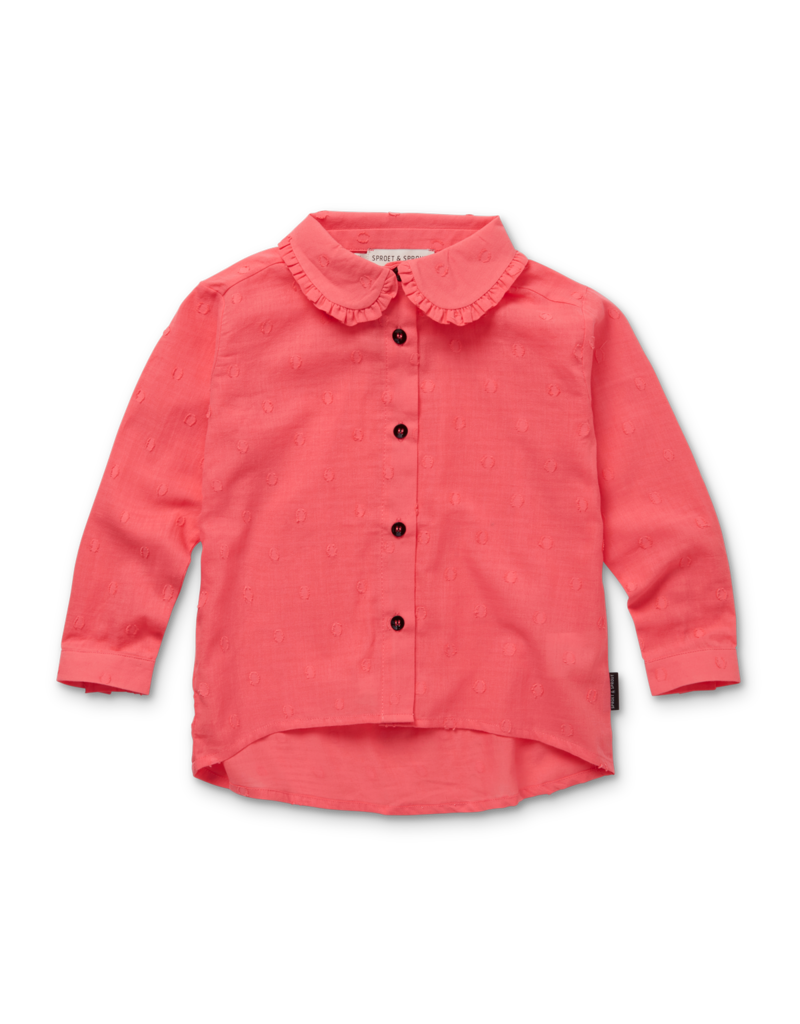 Sproet & Sprout Blouse Tonal Dots Raspberry Pink