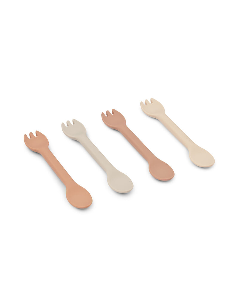 Liewood Jan 2 in 1 Cutlery 4-Pack Rose multi mix