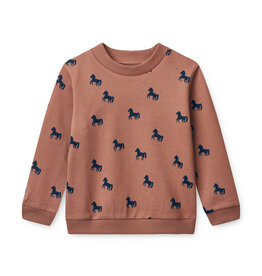 Liewood Thora Printed Sweatshirt Horses / Dark Rosetta