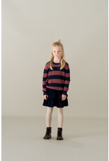 House of Jamie Knitted Sweater Mauve & Blue Stripes