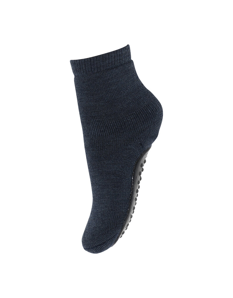 mp Denmark Wool Anti Slip Socks Dark Denim Melange 498