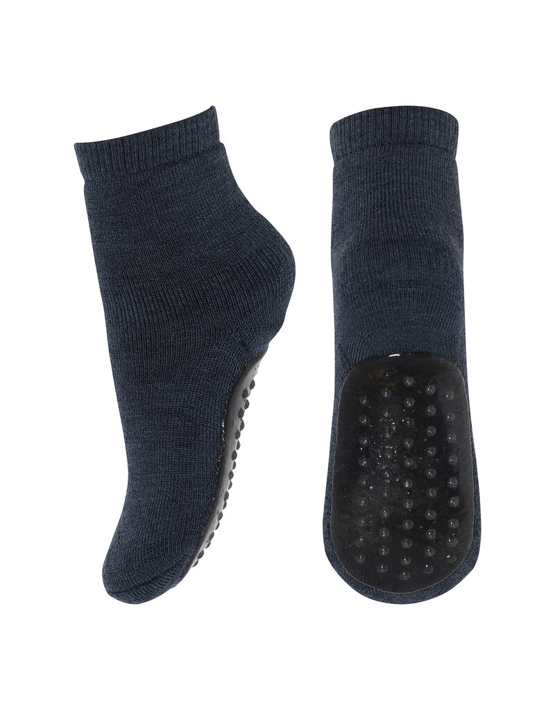 mp Denmark Wool Anti Slip Socks Dark Denim Melange 498