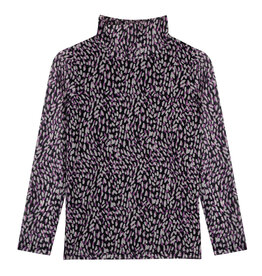 Jacky Sue Lewis Mesh Top - Purple Spots