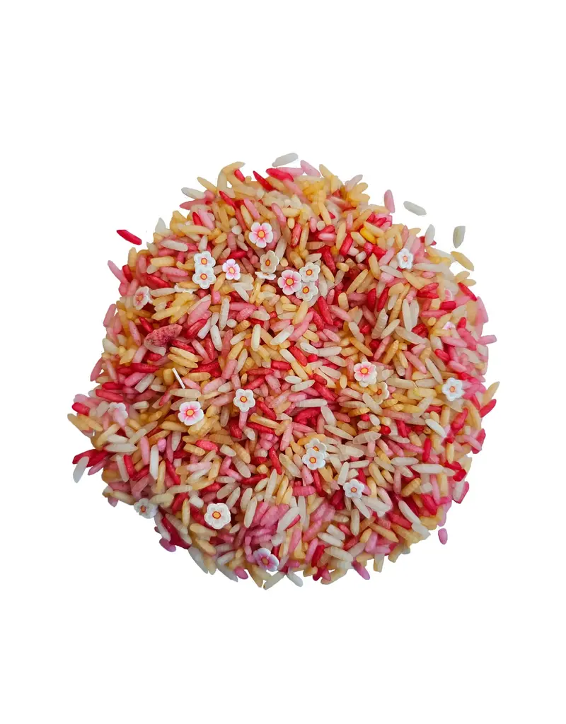 Grennn Speelrijst pink flower mix 500 gram