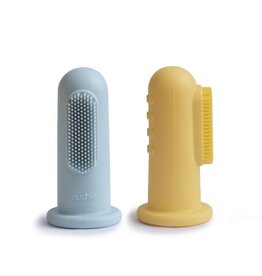 Mushie Toothbrush Powder Blue + Pale Daffodil