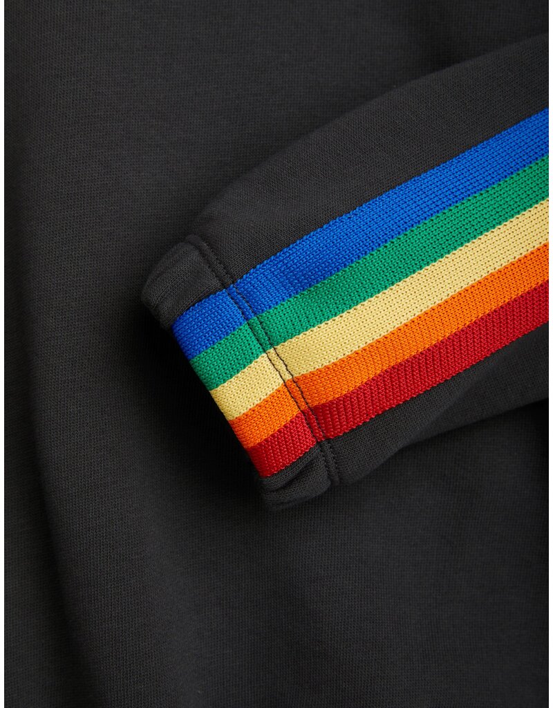 Mini Rodini Rainbow Stripe Sweatshirt Black