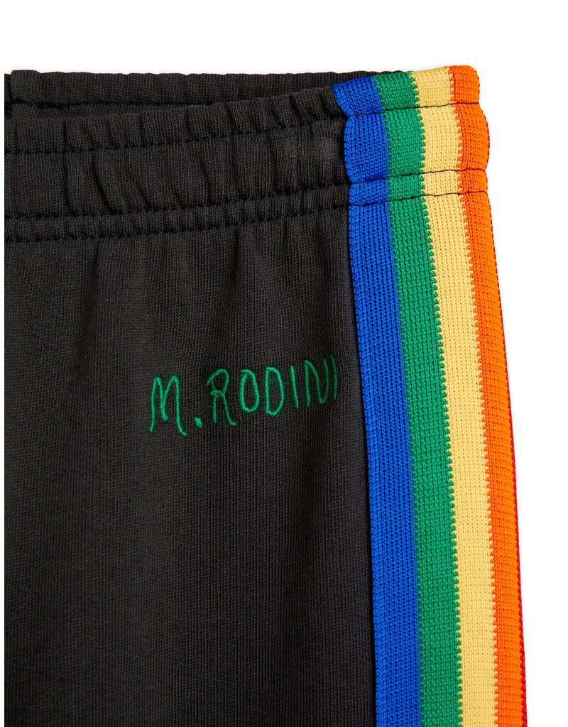 Mini Rodini Rainbow Stripe Sweatpants Black