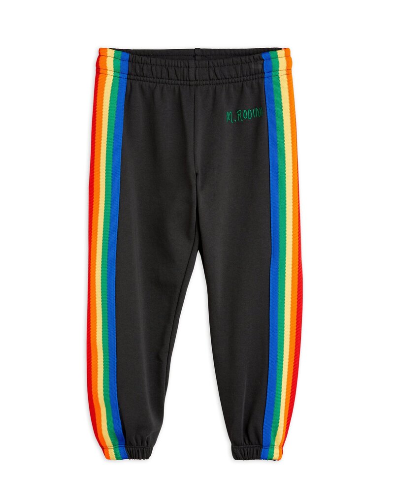 Mini Rodini Rainbow Stripe Sweatpants Black
