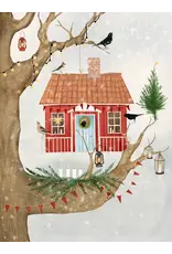 Getekenddoorzusje Kaart A6 Swedish house birds