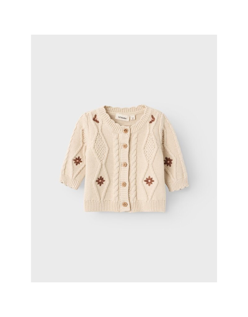 Lil' Atelier Tila Knit Cardigan Fog