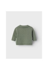 Lil' Atelier Theo Loose Knit Cardigan Agave Green