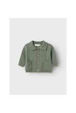 Lil' Atelier Theo Loose Knit Cardigan Agave Green