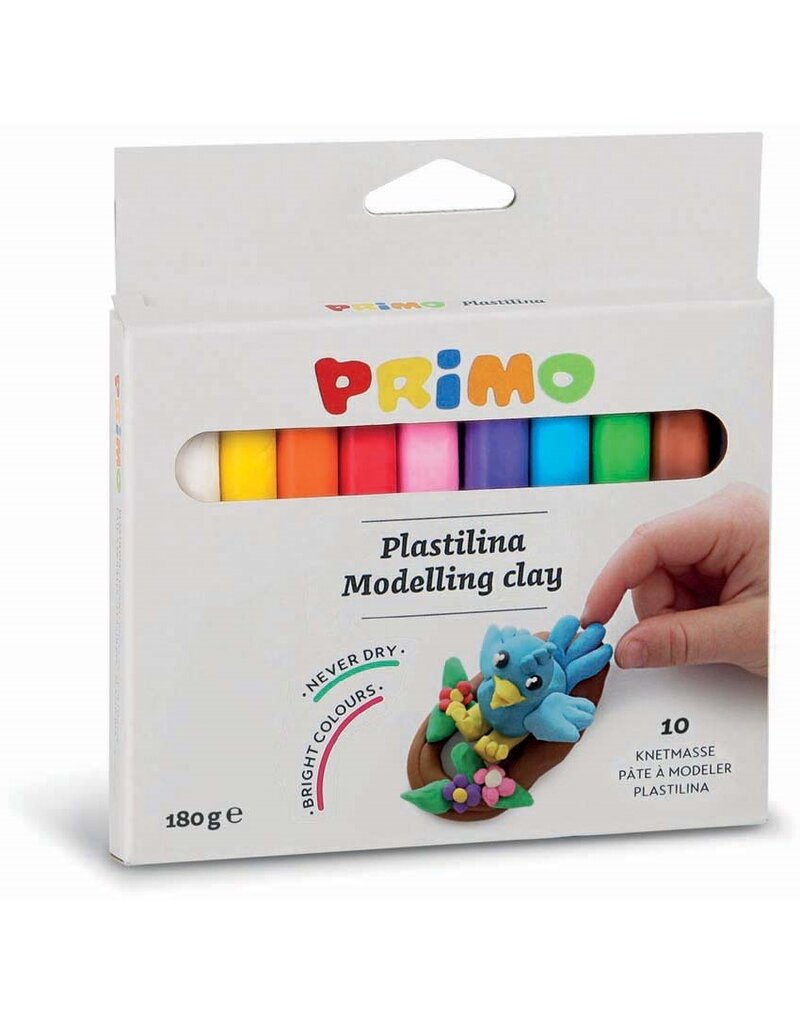 Primo Box met 10 kleuren klei 180gr