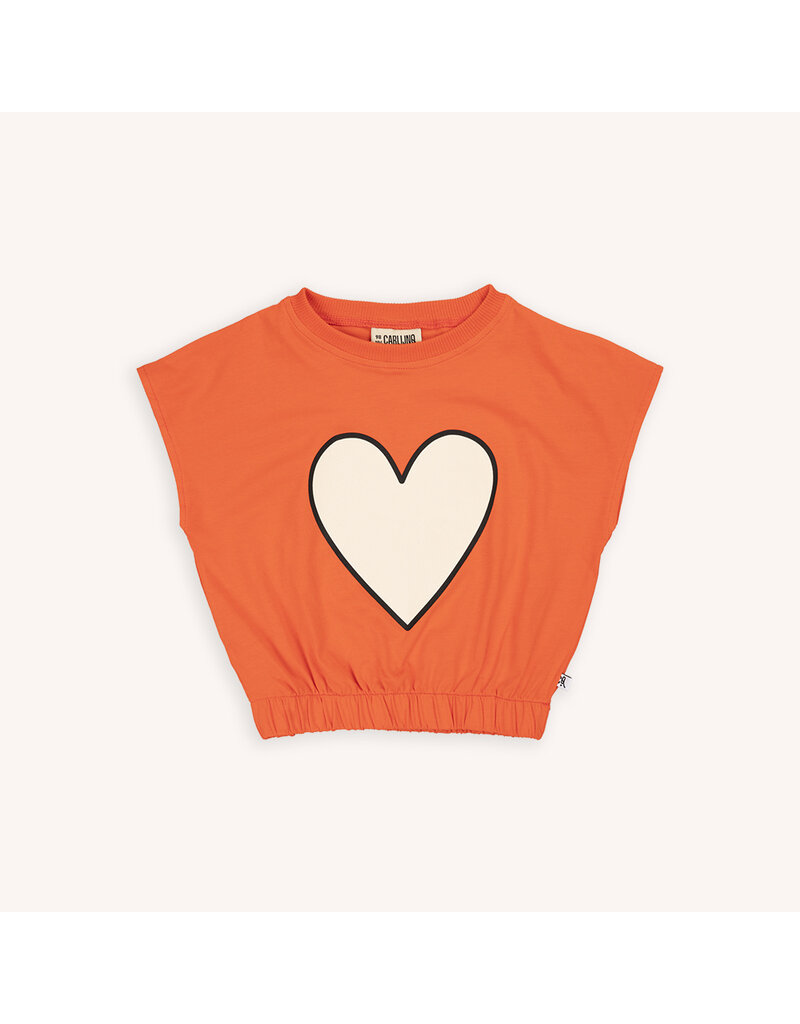 CarlijnQ Basic - Balloon top with Print Heart