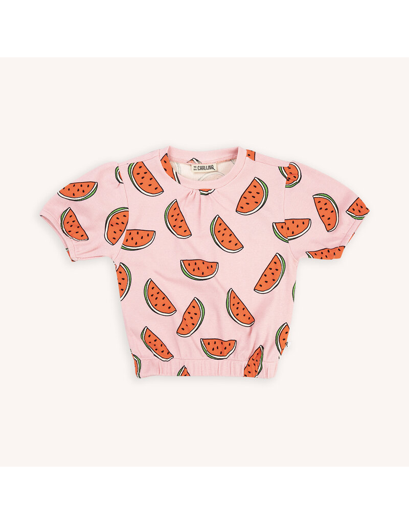 CarlijnQ Watermelon - Puffed Short Sleeve