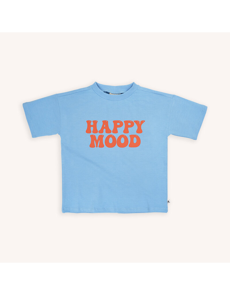 CarlijnQ Basic - Oversized T-Shirt with print Happy Mood