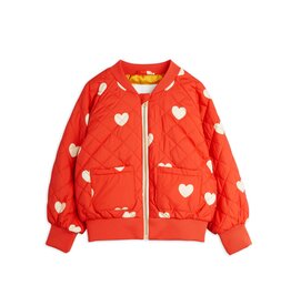 Mini Rodini Hearts aop Baseball Jacket Red