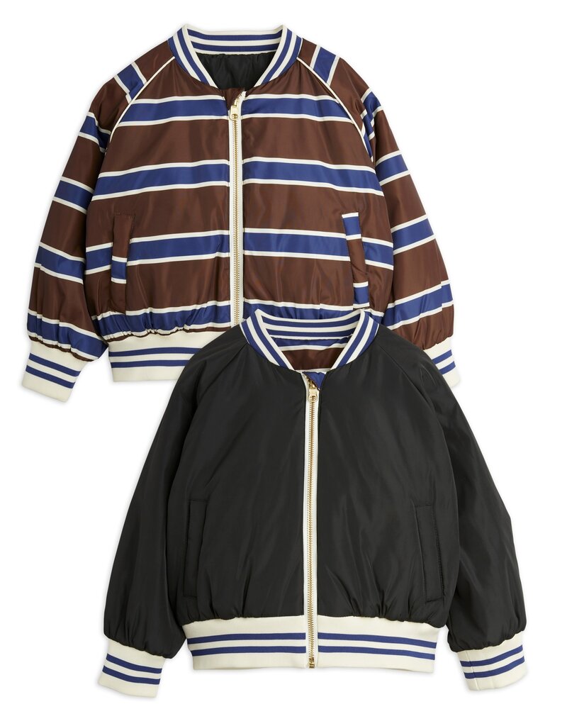 Mini Rodini Stripe reversible Baseball Jacket Multi