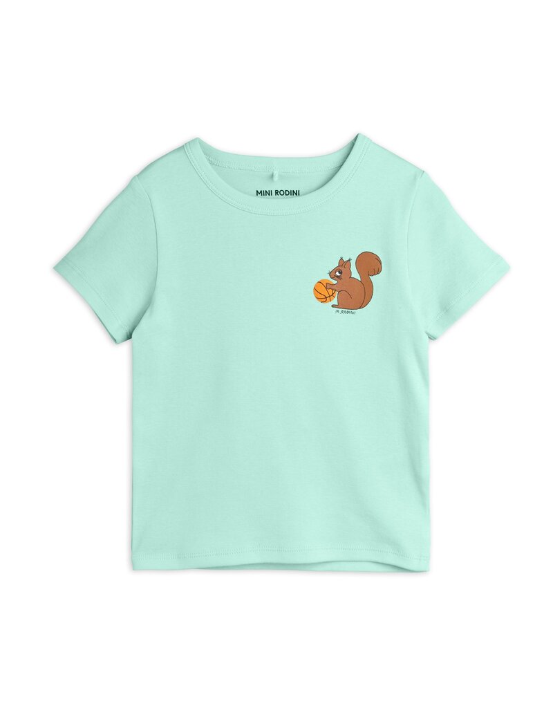 Mini Rodini Squirrel Tee Green