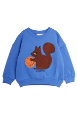 Mini Rodini Squirrel Chenille emb Sweatshirt Blue