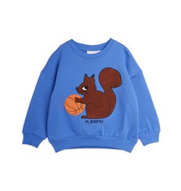 Mini Rodini Squirrel Chenille emb Sweatshirt Blue