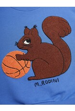 Mini Rodini Squirrel Chenille emb Sweatshirt Blue