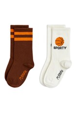 Mini Rodini Basketball 2-Pack Socks Multi