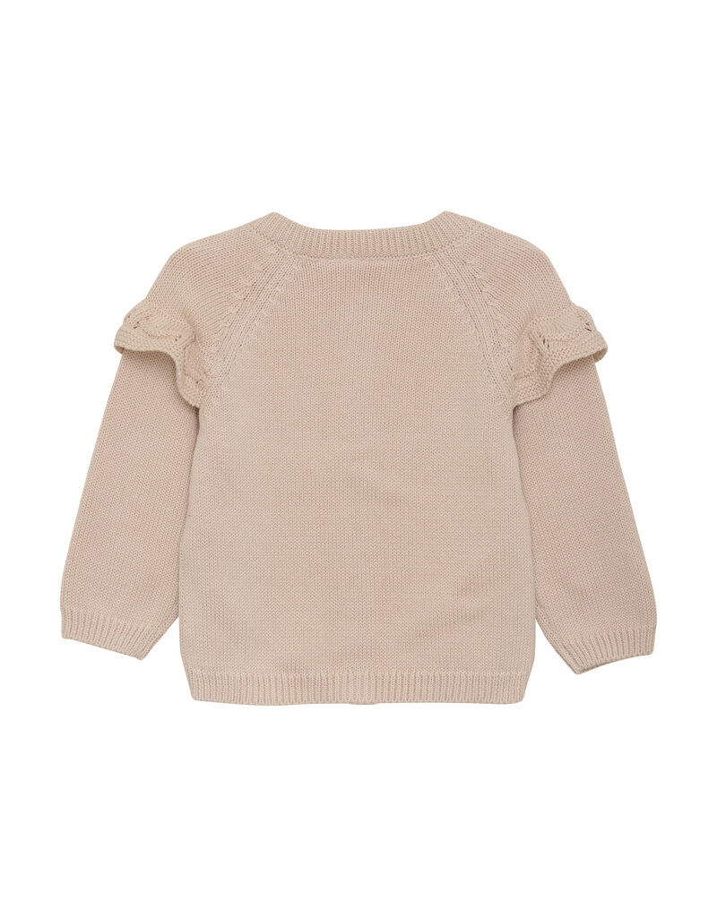 En Fant Cardigan Knit Peach Whip