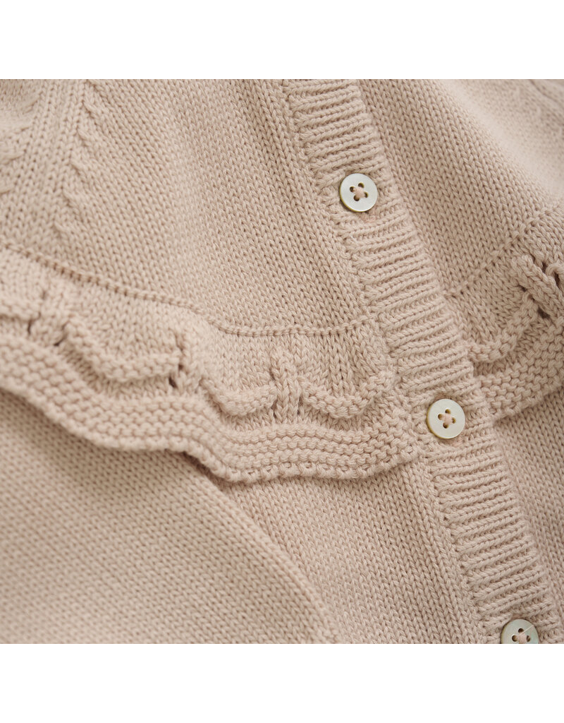 En Fant Cardigan Knit Peach Whip