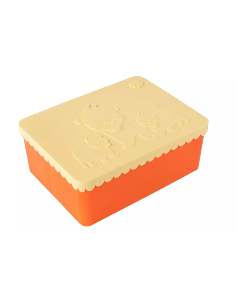 Blafre Lunch box 3 compartimenten bear light yellow+orange