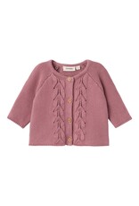 Lil' Atelier Dora Loose Knit Cardigan Nostalgia Rose