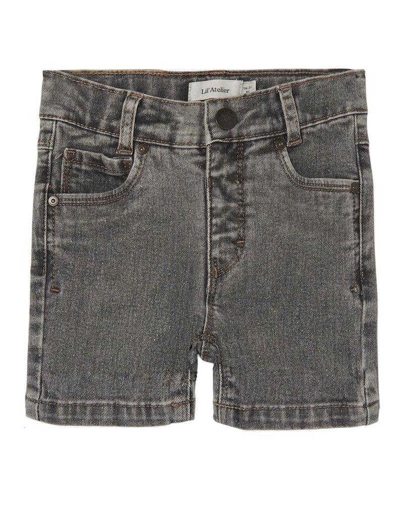 Lil' Atelier Ryan Regular Shorts Light Grey Denim