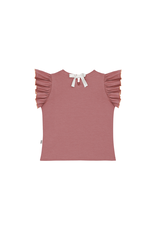 House of Jamie Ruffled Tee Rose