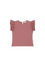 House of Jamie Ruffled Tee Rose