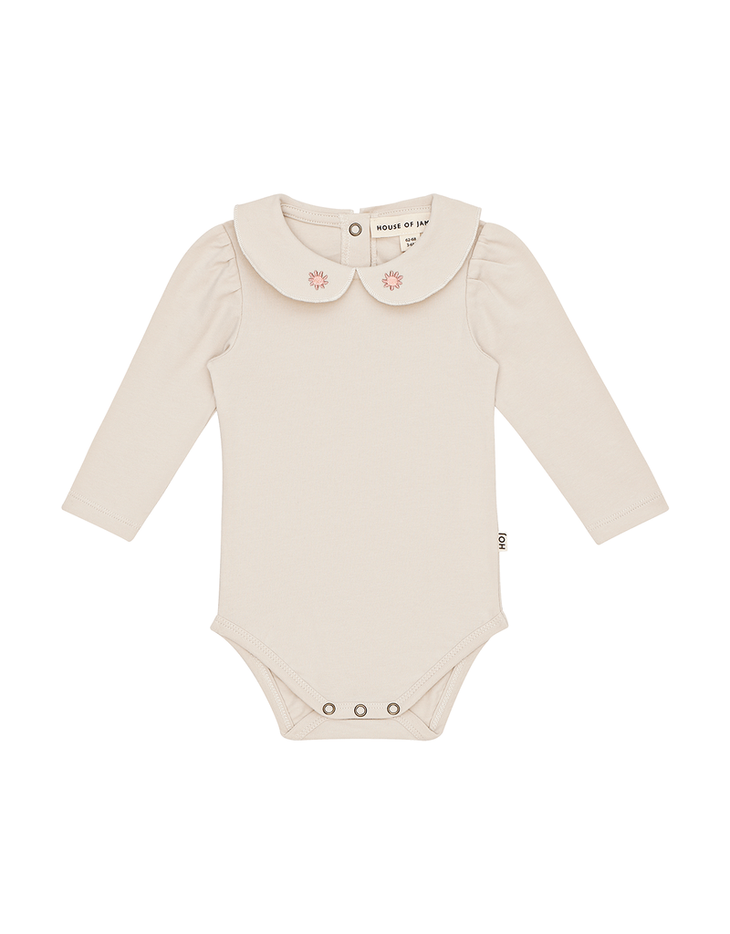 House of Jamie Collar Puff Bodysuit Cloud