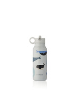 Liewood Falk Water Bottle 350ML Whales / Cloud Blue