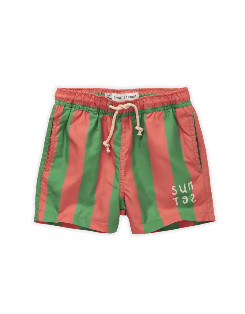 Sproet & Sprout Woven Swim Shorts Sunset Coral