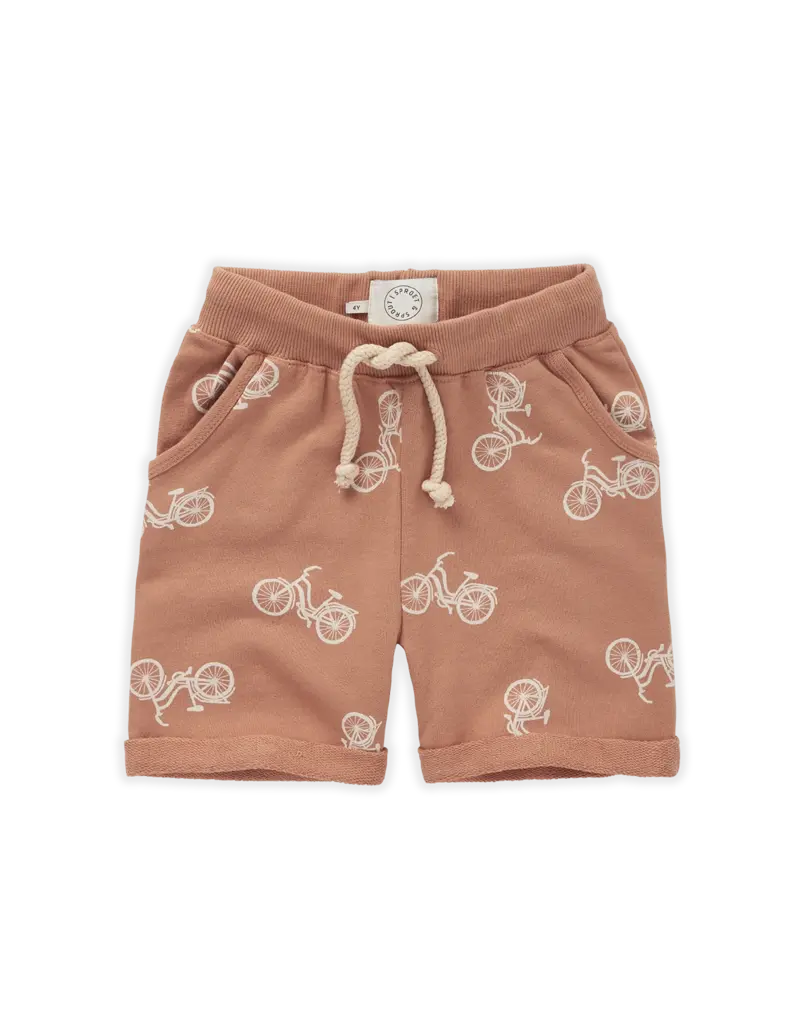 Sproet & Sprout Sweat Short Bicycle Print
