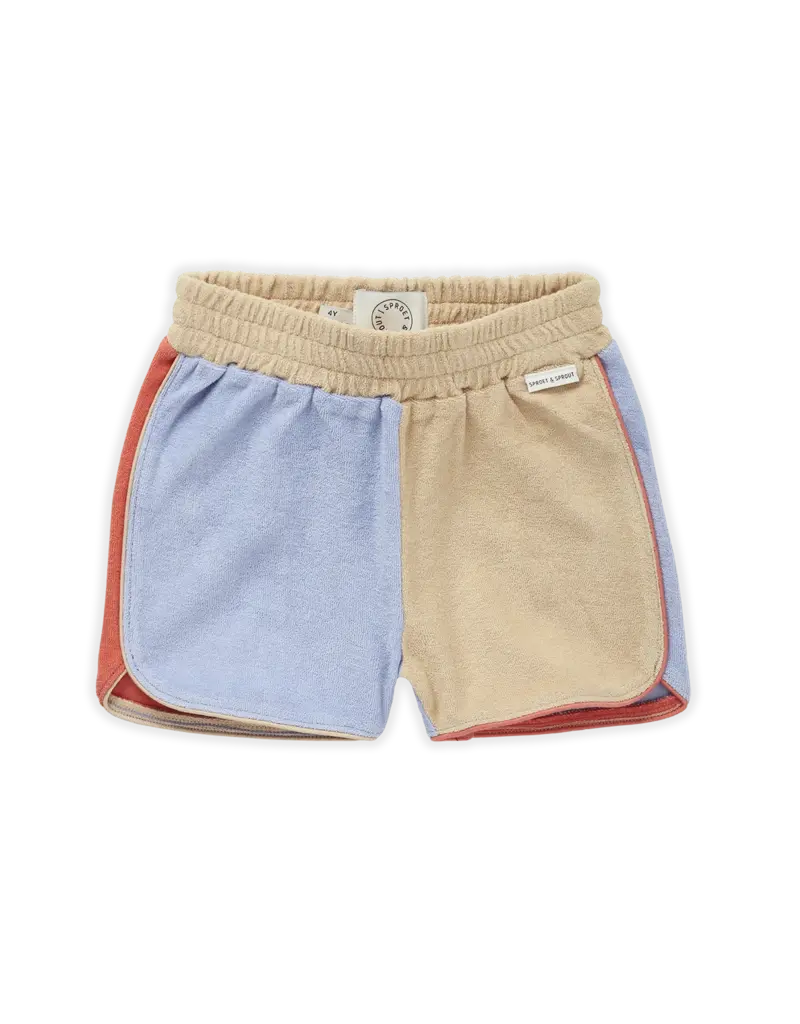 Sproet & Sprout Terry Sport Short Colourblock Biscotti