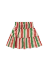 Sproet & Sprout Skirt Ruffle Stripe Coral