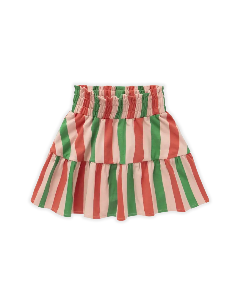 Sproet & Sprout Skirt Ruffle Stripe Coral