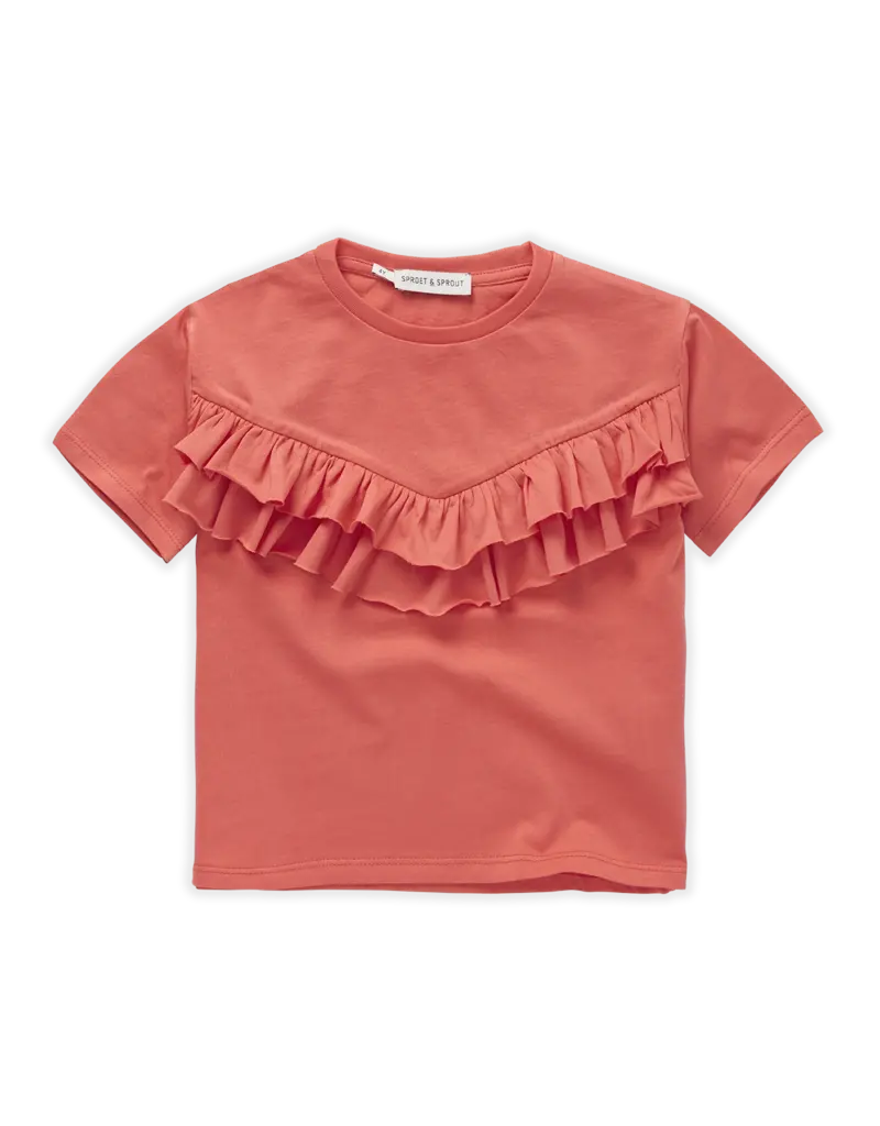 Sproet & Sprout T-Shirt Ruffle Coral