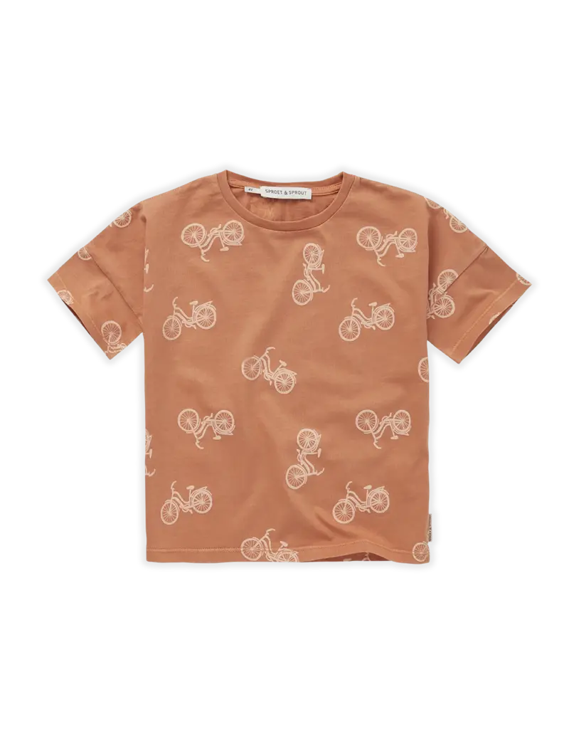 Sproet & Sprout T-Shirt Wide Bicycle Print