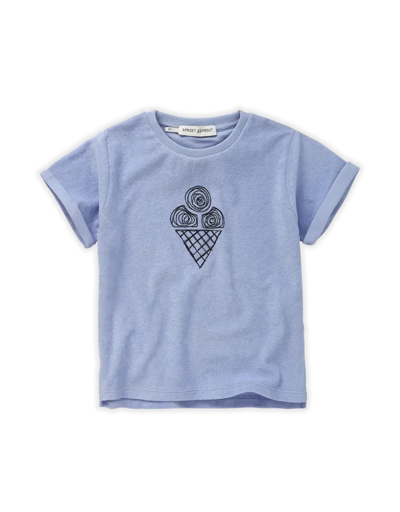 Sproet & Sprout Terry T-Shirt Ice Cream Blue Mood