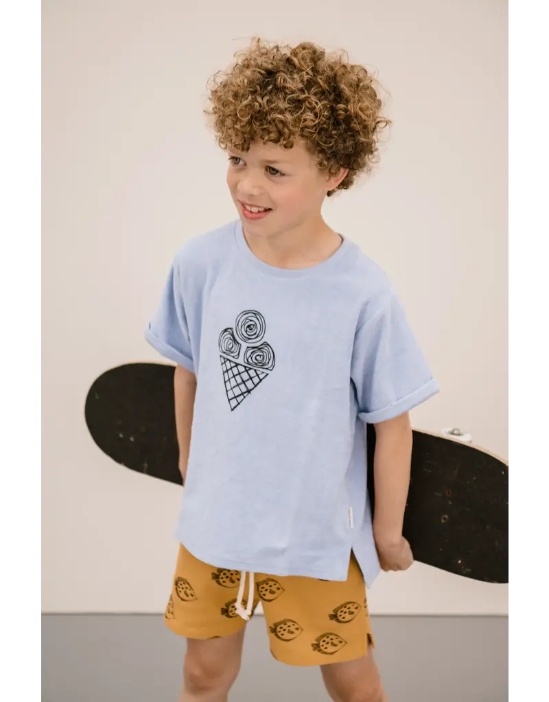 Sproet & Sprout Terry T-Shirt Ice Cream Blue Mood