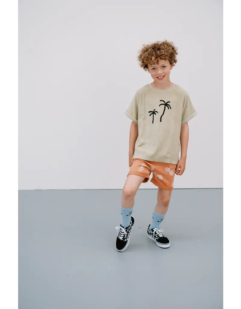 Sproet & Sprout Terry T-Shirt Palmtrees Aloe Vera